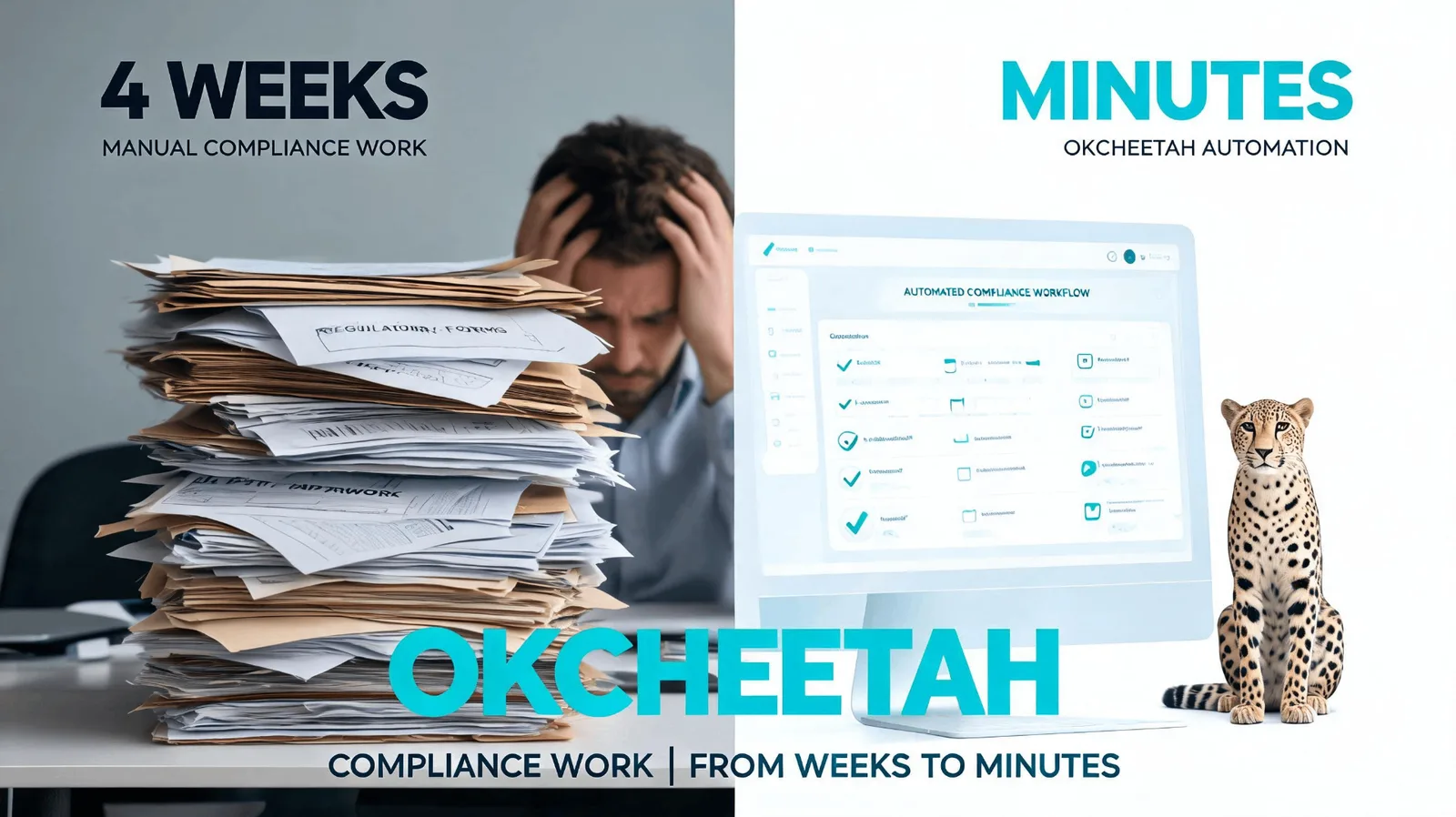 Compliance work: from weeks of manual paperwork to minutes with OkCheetah automation